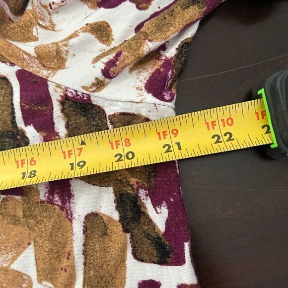 LOGO By Lori Goldstein Multicolor Lace Trim Tunic Rayon Purple Blouse Womens 1X - Picture 13 of 16